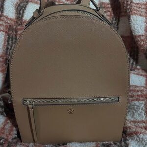 Tory Burch Caramel Tan Mini Backpack Crossbody